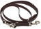 LENNIE Verstellbare BioThane Führleine, 13mm breit, 3m lang, Dunkelbraun, genäht, Doppelleine