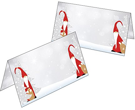 50 Tischkarten/Geschenkanhänger Weihnachten Weihnachtswichtel 2522 Wichtel
