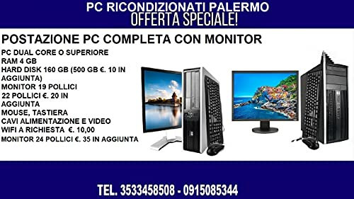 POSTAZIONE INFORMATICA COMPLETA PC Fisso COMPUTER USATO RICONDIZIONATO