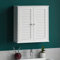 Vida Porta Armadietto Doppio da Bagno da Parete, in Legno, Colore: Bianco