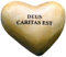 Junker Verlag Handschmeichler Herz aus Oliven-Holz - mit Gravur Deus Caritas Est - Gott ist Liebe