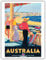 Percy Trompf c.1929 Poster, Motiv: Australien - Bondi Beach, New South Wales, Vintage-Reiseposter, 22,9 x 30,5 cm