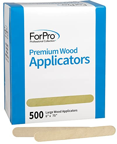 ForPro Professional Collection Premium Wood Applicators, Non-Sterile, Hair Removal Waxing Sticks, Large, 6 L x .75 W, 6 Inch, 500 Count (Pack of 1)