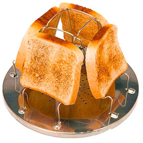 EZYoutdoor Folding Camp Stove Toaster, 4 Slice, Stainless Steel, Gas Powered, PORTABLE_STOVE