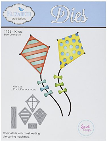 Elizabeth Craft Designs Metal Die Kites, 1.5 x 2-inch, Acrylic, Multicoloured, 0.1 x 5.4 x 6.4 cm