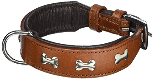 Nobby Leder Halsband CERRO, Cognac/braun 40 cm (36-39 cm), 30 mm, 1 Stück