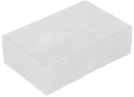 x50 Clear Plastic Business Card Boxes 95mm x 60mm x 35mm - Holds up to 125 Cards Per Box - Transparent Craft Storage Playing Boxes Holder