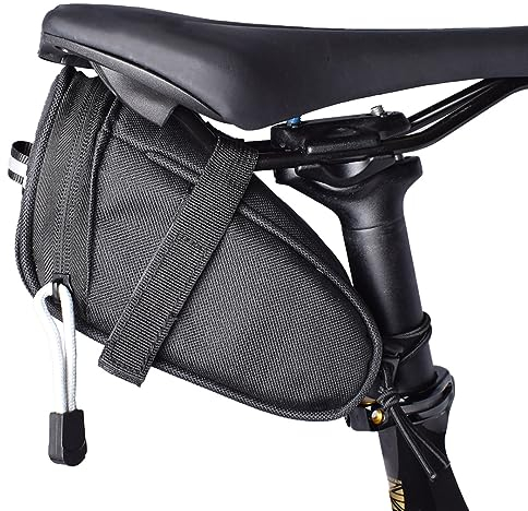 VeloChampion Kleine Satteltasche, 1 Liter Fassungsvermögen – Fahrrad-Satteltasche, tragbare, reflektierende Fahrradtasche