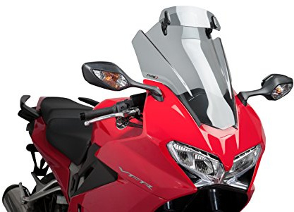 Puig 7008H Touring Windscreen With Visor improved wind protection, Smoke