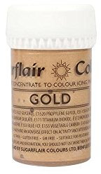 Sugarflair Satin Paste Colouring Gold 25 Gram