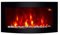 TruFlame Wall Mounted Fire/ Landscape Black Curved Glass/ Flame Effect with Remote Control, 2000 Watt
