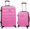 Rockland Melbourne Valise Rigide Extensible à roulettes pivotantes, Rose, Taille Unique, Melbourne Valise Rigide Extensible à roulettes pivotantes
