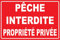 panneauxsignaletiques.fr Panneau pêche Interdite propriété privée. 300x200mm