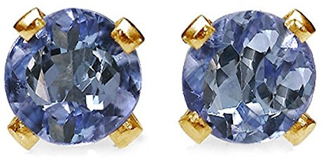 Schmuck-Schmidt-Ohrstecker/Ohrringe Tansanit 14 Karat Gelbgold (585er)-0,22 Karat