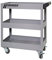 KRAUSS TOOLS Werkstattwagen, Werkzeugwagen, Montagewagen, Servicewagen KR-900GR - Grau, Stahlblech, 4 Vollgummireifen, 200 kg Tragfähigkeit, 720 x 390 x 835 mm (BxTxH)