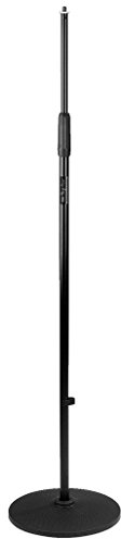 MONACOR MS-28 Mikrofon-Bodenstativ, trittschallgedämpft, schwarz