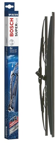 Bosch Wiper Blade Super Plus Spoiler SP19/19S, Length: 475 mm/475 mm − Set of Front Wiper Blades