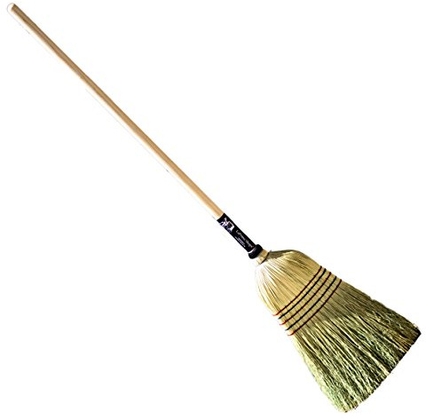LaPrima Shops Authentic Hand Made Amish All Broomcorn Broom (Large 18.5-Inch Head)