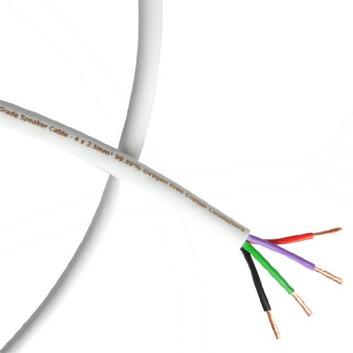 Fisual S-Flex Studio Grade White Speaker Cable 4 x 2.5mm (10m)