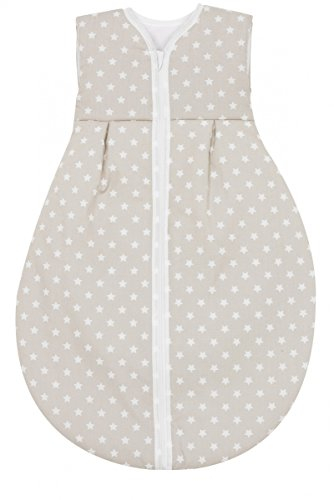Alvi Baby Kugelschlafsack Molton Stars beige 608-6, Größe:90