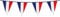 Boland 62039 - Wimpelkette Frankreich, Länge 10 Meter, Nationalflagge, Fahnenkette, Kunststoffgirlande, Hängedekoration, Karneval, Mottoparty, Weltmeisterschaft, Europameisterschaft