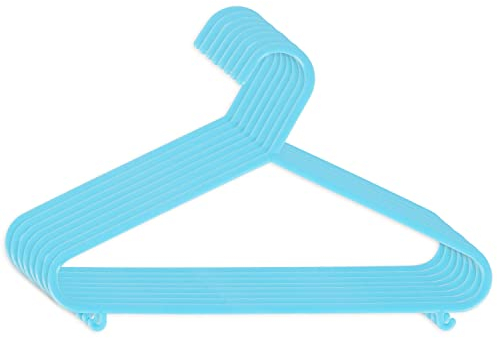 Bieco - Perchas infantiles, colores lisos azul azul claro Talla:8 Stück