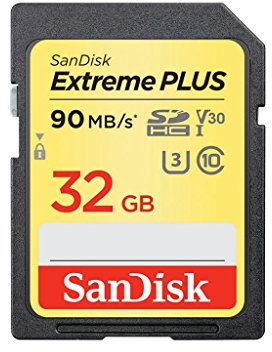SanDisk Extreme PLUS 32GB SDHC Memory Card up to 90MB/s, Class 10, U3, V30