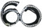 MT Brille zum 60. Geburtstag, Partybrille, Schwarz, Retro, Rund, Partyschmuck