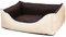 CopcoPet Hundebett Rocco Braun/Beige 100 x 80 cm – Wendebett aus pflegeleichtem Kunstleder – Waschbar & bequem – Mit erhöhtem Rand – Formstabiler Schlafplatz für mittelgroße Hunde