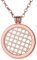 Morella Damen Halskette Rosegold 70 cm Edelstahl mit Amulett und Coin 33 mm Wasserornament in Schmuckbeutel