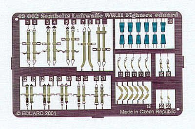 Eduard Accessories 49002 Modellbauzubehör Sicherheitsgurte Luftwaffe WW II Fighter