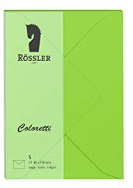 Rössler 220707522 - Coloretti Briefumschläge, 80 g/m², DIN C7, hellgrün, 5 Stück