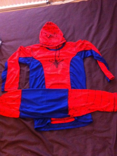 Spiderman Kostüm + Maske // für Kinder von 7-8 Jahre // Marvel Anzug Jungen Kinder Spielen Geschenk Fasching Karneval Verkleiden Verkleidung Overall Spider-Man