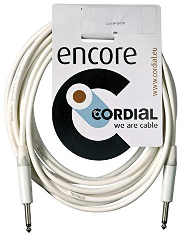 CORDIAL CABLES Gitarrenkabel 6 m weiß INSTRUMENTENKABEL Peak Design