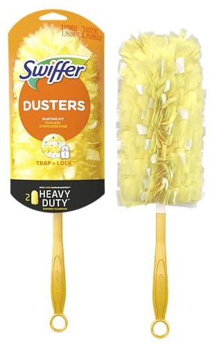 Procter & Gamble Swiffer, 360 Starter Kit, Includes 1 Handle & 2 Dusters, Yellow
