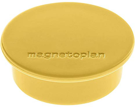 Magnethalter Color, Durchmesser 40 x 13 mm, 10 Stück, gelb