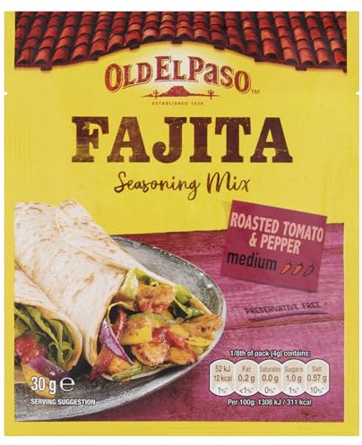 Old El Paso Roasted Tomato and Pepper Fajita Seasoning Mix, 30g