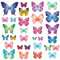 Decowall DW-1302 30 Leuchtende Schmetterlinge Tiere Wandtattoo Wandsticker Wandaufkleber Wanddeko für Wohnzimmer Schlafzimmer Kinderzimmer