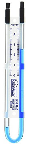 RadonAway Manometer, leicht ablesbar, Rot oder Blau blau