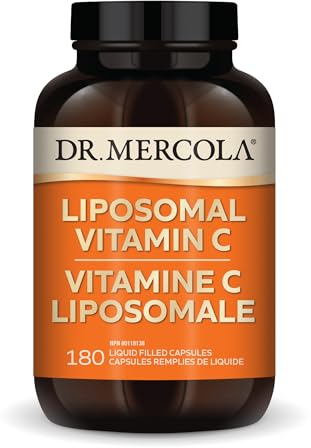 Mercola Liposomal Vitamin C Dietary Supplement, 1,000mg per Serving, 90 Servings (180 Capsules), Immune Support, Non GMO, Soy Free, Gluten Free