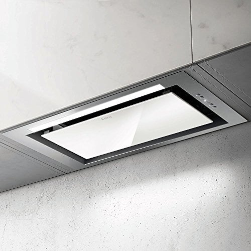 Elica, cappa da cucina Hidden 90 cm Stainless Steel+ White Glass