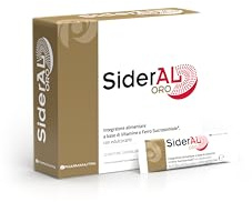 SiderAL ORO integratore alimentare di Ferro Sucrosomiale® (14 mg), Alto assorbimento e Tollerabilità, NO Glutine - Lattosio, NO gusto metallico, Riduce stanchezza, 20 Bustine orosolubili, Pharmanutra