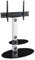 King TV Ständer Standfuß fur 32 - 60 Zoll LCD/LED/Plasma Fernseher Fernsehtisch mit Halterung inkl. Kabelführung (Oval, Weiß/Schwarz)