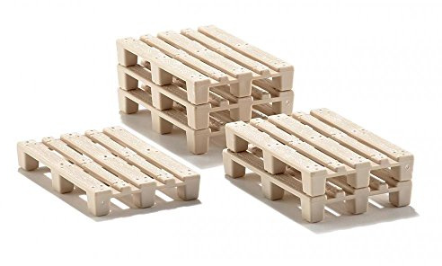 siku 7015, Zubehör-Set Paletten, Kunststoff, Beige, 50 Stück, Für Traktoren und Spielwelten im Maßstab 1:50 und 1:32