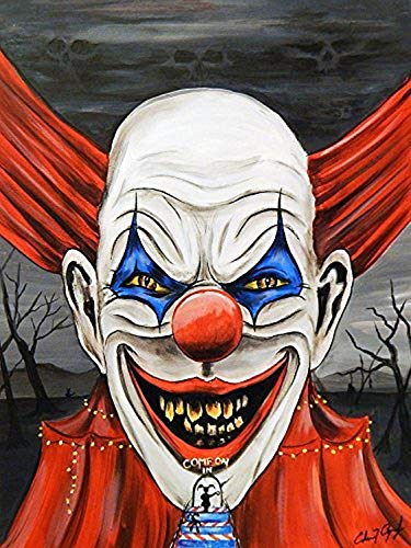 Buyartforless Come Into The Freak Show Clown 16x12 Art Print Poster Wall Decor by Ed Capeau Made IN The USA