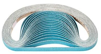 PFERD 586204 Kurzbänder BA, Flexible Schleifmittel, Ausführung Zirkonkorund Z, 80 Korngröße, 12mm x 520mm, 100 Stück