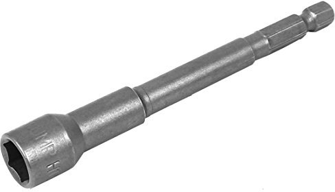 sourcing map Hex Shank 10mm Metal Magnetic Socket Nut Driver Gray 100mm Length