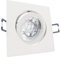 trendlights24 Carree-C LED Decken Einbaustrahler 5er Set 7W dimmbar 50° 230V GU10 eckig Weiß - Warmweiß - Einbauleuchte schwenkbar