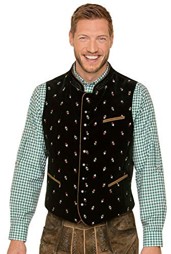 Stockerpoint Calzado - Chaleco para traje tradicional alemán para hombre, Grün (tanne), 52