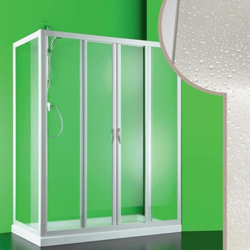 Cabine douche 90x160 CM en acrylique mod. Mercurio 2 avec ouverture centrale